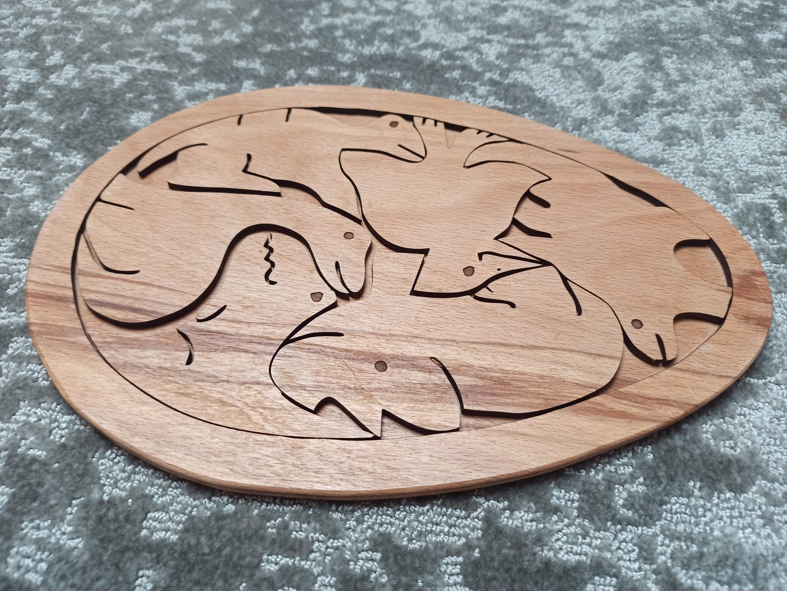 Puzzle dřevěné, dinosauří svět - Obrázek 4