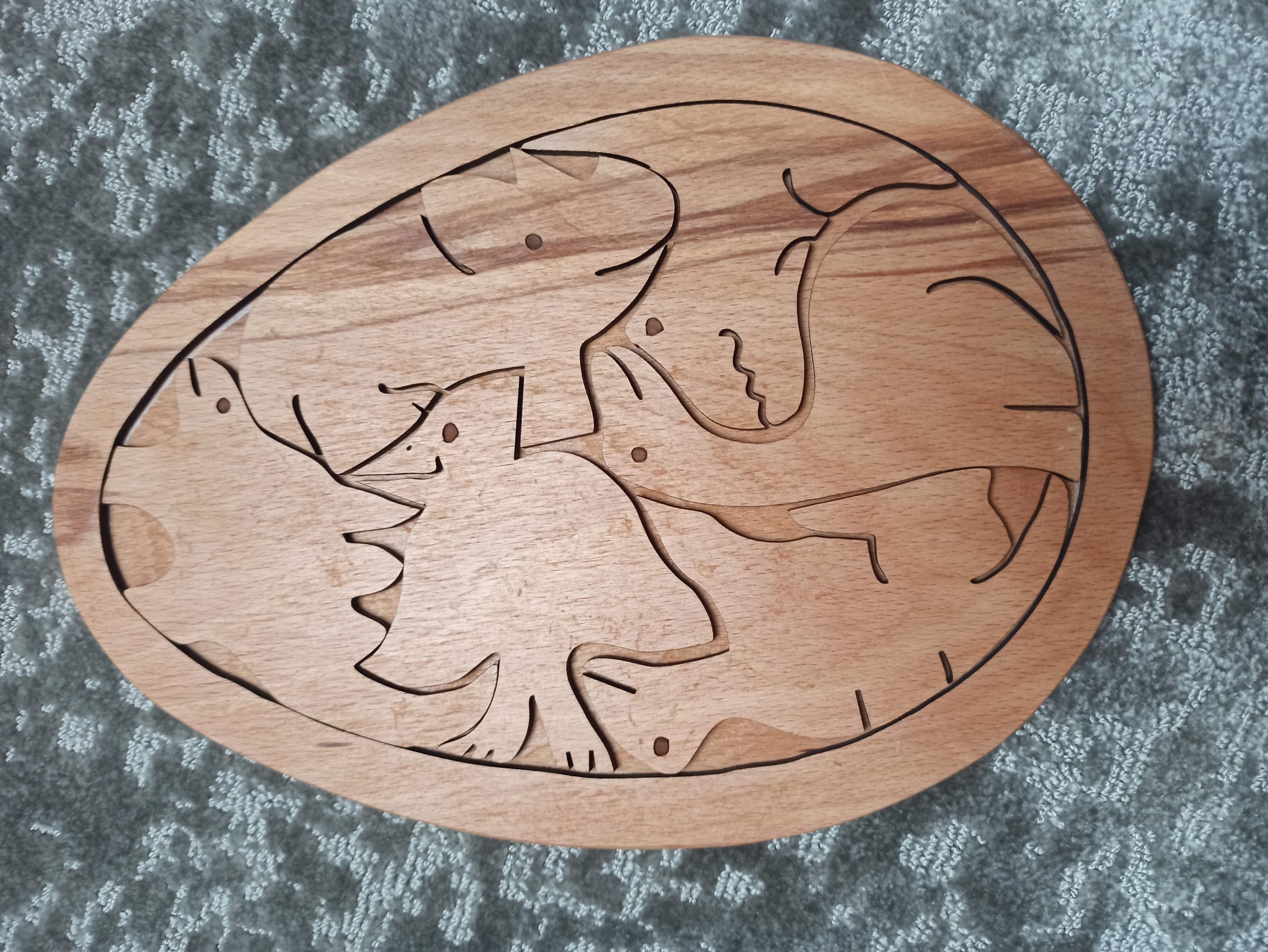 Puzzle dřevěné, dinosauří svět - Obrázek 5